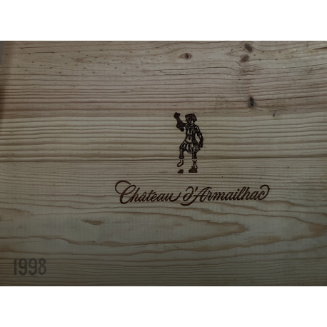 Lot de 3 bouteilles 1998 AOC Pauillac "Château d'Armailhac" 5ème Cru classé