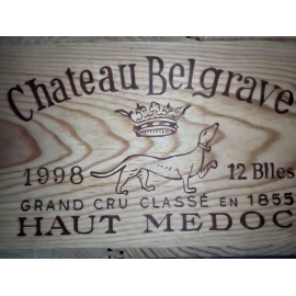 Lot de 6 Bts 1998 AOC Haut-Médoc Chateaux Belgrave