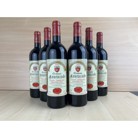 Lot de 6 Bts Saint-Emilion Grand Cru Château Fonrazade 2000