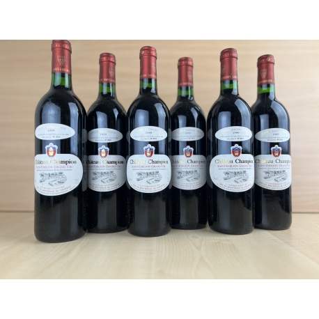 Lot de 6 Bts Saint-Emilion Grand cru Château Champion Excellence 1999