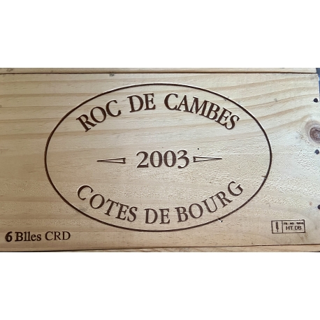 Lot de 3 Bts 2003 AOC Côtes de Bourg "Roc de Cambes"